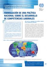 Competencias para el empleo. Orientaciones de política: Formulación de una política nacional sobre el desarrollo de competencias laborales